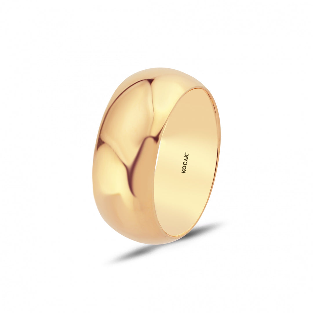 14ct 8mm Solid Domed Gold Wedding Ring