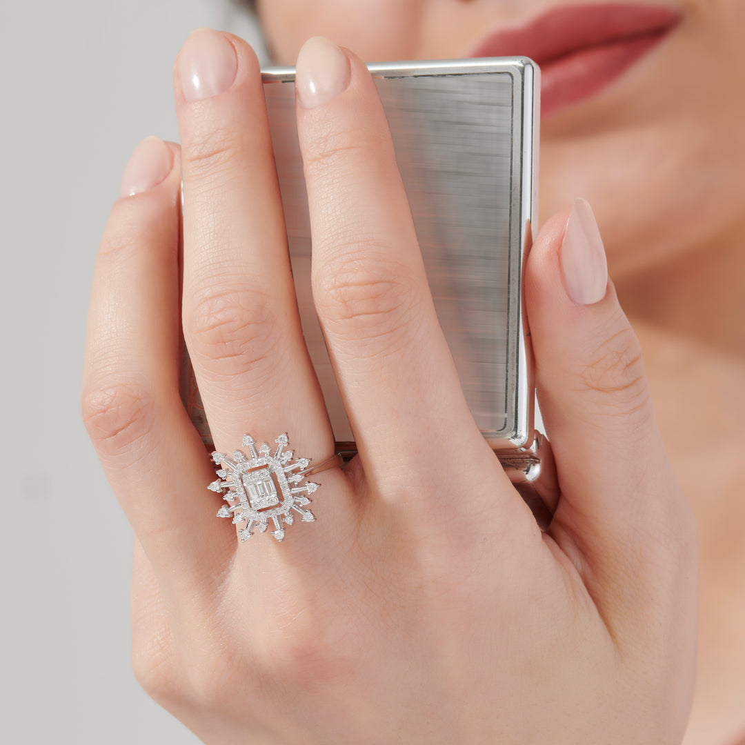 0.56 Karat Baguette Diamond Ring