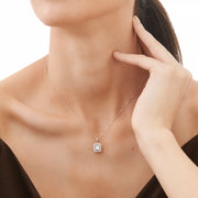 0.47 Karat Baguette Stone Set Diamond Necklace