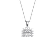 0.47 Karat Baguette Stone Set Diamond Necklace