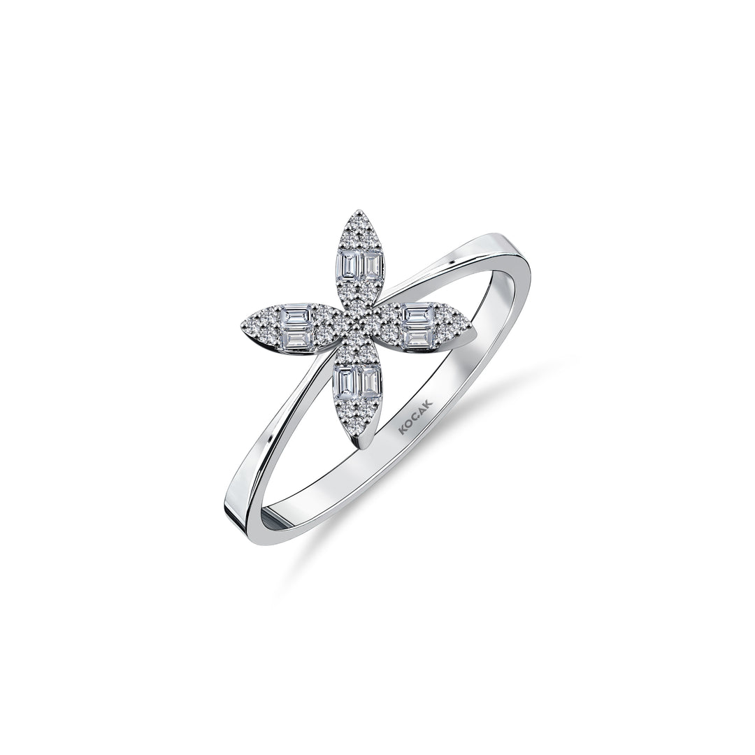 Springful Diamond Baguette Ring