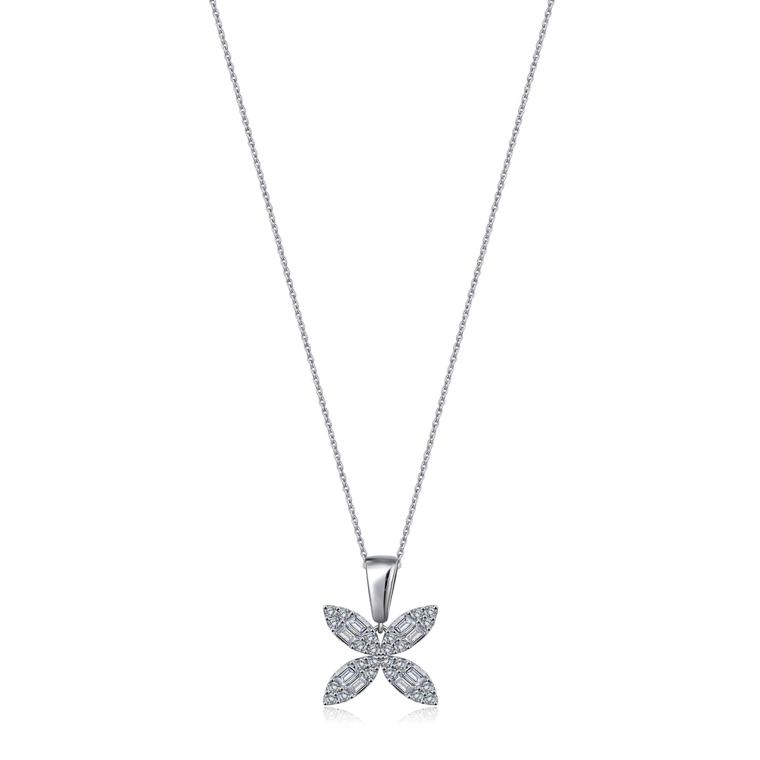 Springful Diamond Baguette Necklace