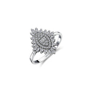 0.42 Karat Baguette Stone Set Diamond Ring