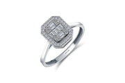 0.23 Karat Baguette Stone Set Diamond Ring