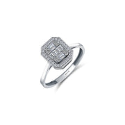 0.23 Karat Baguette Stone Set Diamond Ring