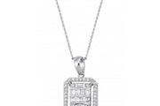 0.40 Karat Baguette Stone Set Diamond Necklace