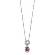 0.55 Karat Diamond Ruby Necklace