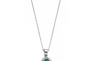 0.91 Karat Diamond Emerald Necklace