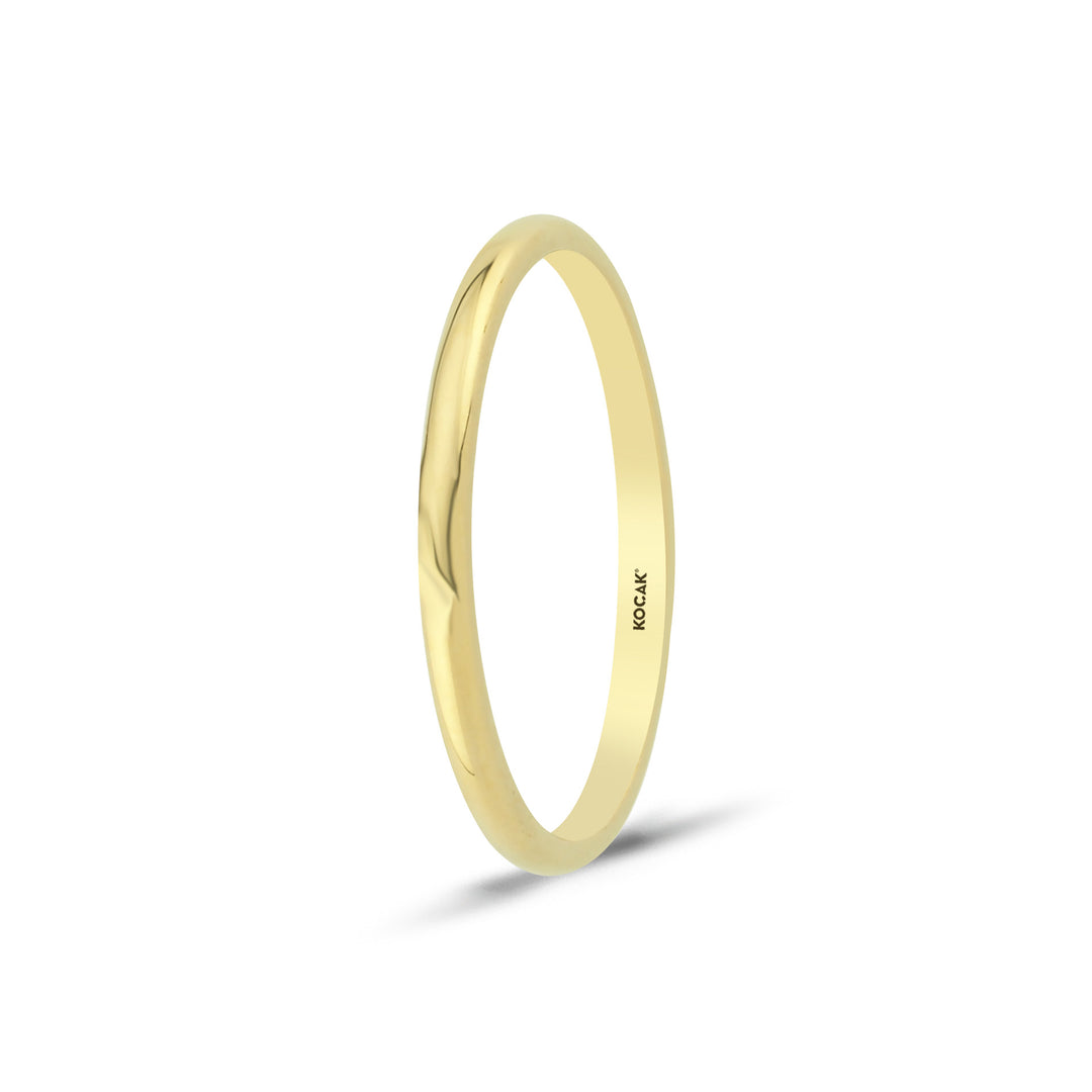 14ct 2mm Solid Domed Gold Wedding Ring