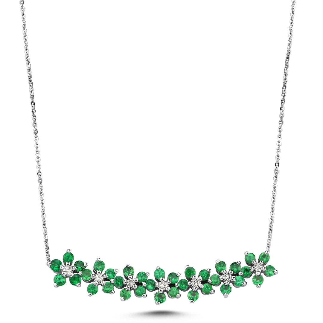 1.09 Karat Tsavorite Diamond Necklace