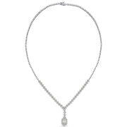 1.78 Karat Diamond Baguette Necklace