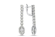 1.05 Karat Diamond Baguette Earrings