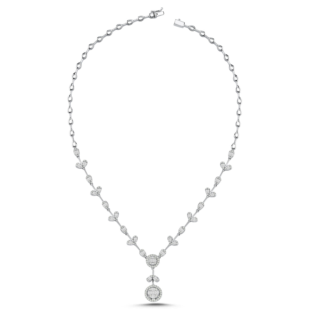 2.06 Karat Diamond Baguette Necklace