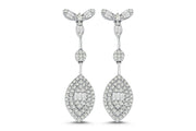 1.29 Karat Diamond Baguette Earrings