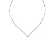 5.04 Karat Diamond and White Sapphire Stone Set Necklace