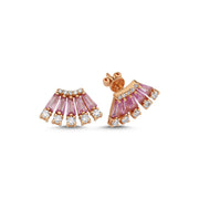2.92 Karat Sapphire Diamond Earrings