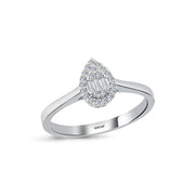 0.16 Karat Diamond Baguette Ring