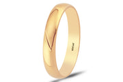 14ct 4mm Hollow Domed Gold Wedding Ring