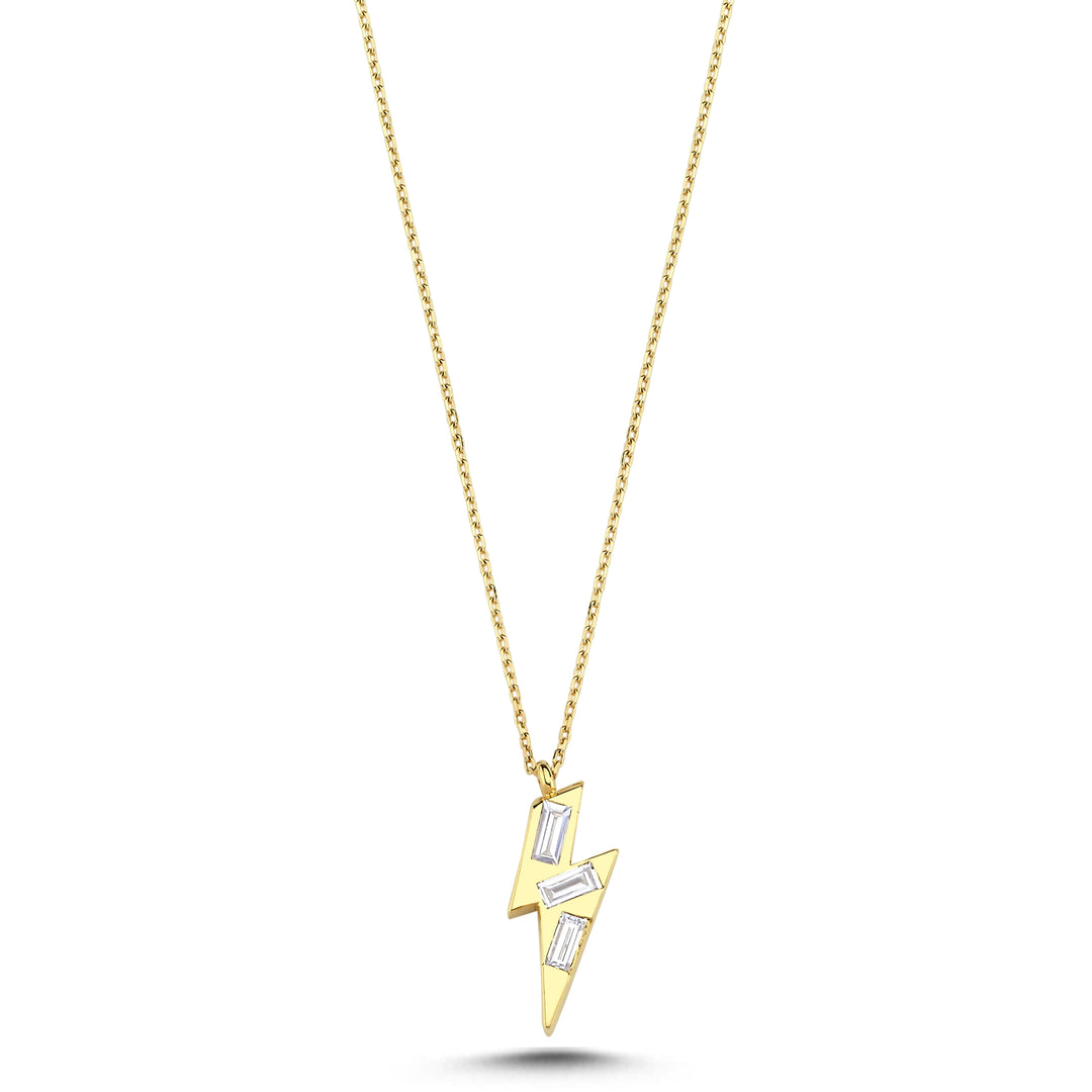 0.13 Karat Diamond Baguette Necklace