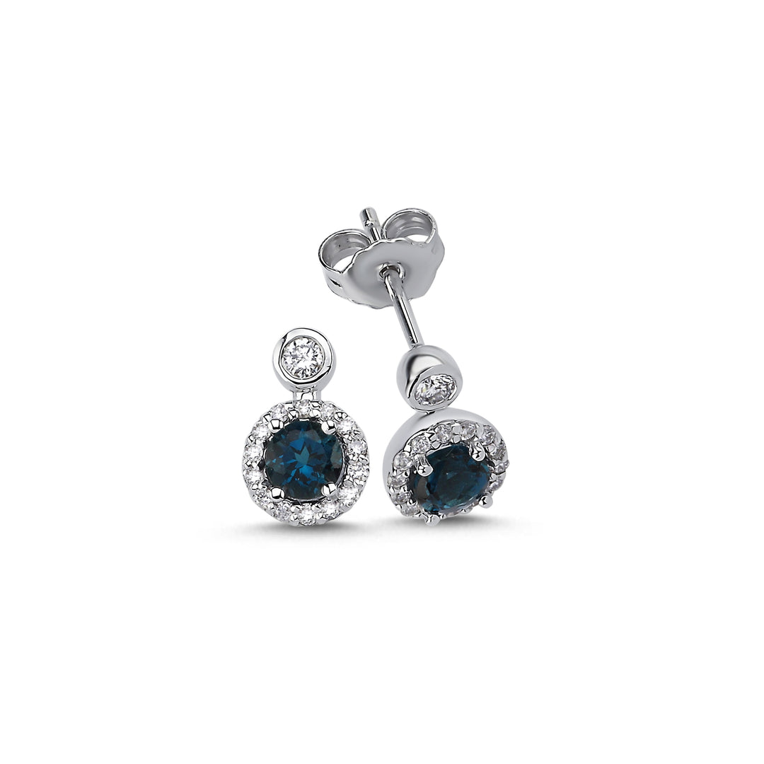 0.94 Karat Londra Mavisi Diamond Earrings
