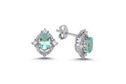 1.82 Karat Paraiba Diamond Earrings
