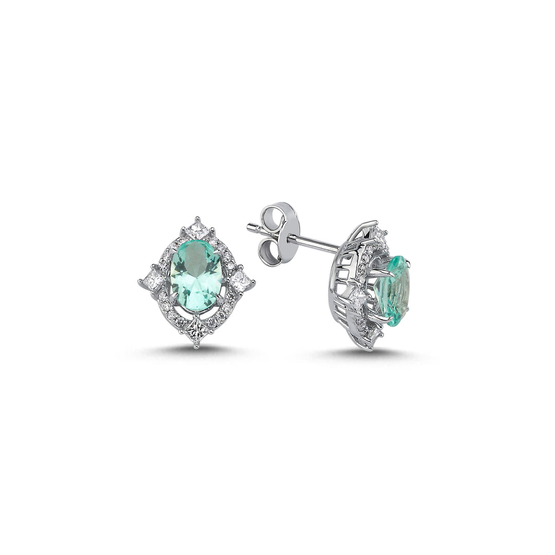 1.82 Karat Paraiba Diamond Earrings