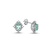 1.82 Karat Paraiba Diamond Earrings