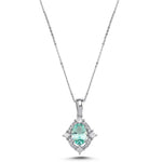 Load image into Gallery viewer, 0.90 Karat Paraiba Diamond Necklace