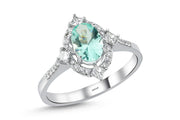 0.95 Karat Paraiba Diamond Ring