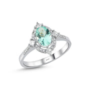 0.95 Karat Paraiba Diamond Ring
