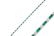 2.74 Karat Emerald Diamond Bracelet