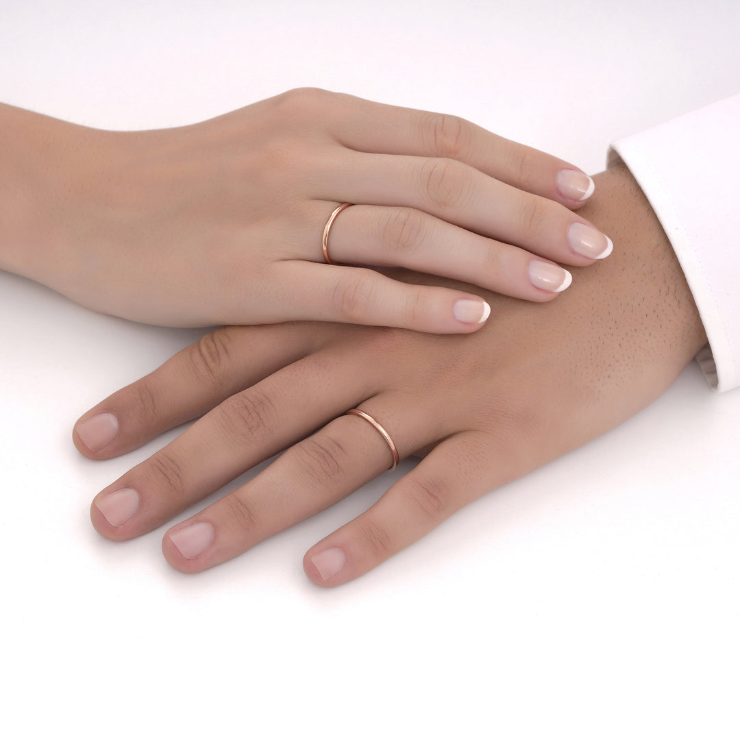 14ct 2mm Solid Domed Gold Wedding Ring
