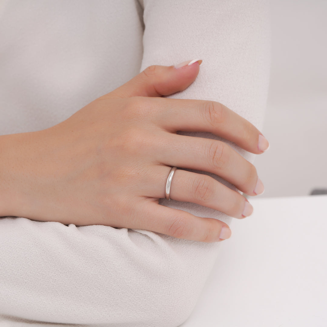 14ct 3mm Hollow Domed Gold Wedding Ring