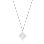 Load image into Gallery viewer, 14ct Baguette Stone Set Gold Necklace