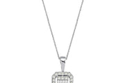 0.31 Karat Baguette Diamond Necklace