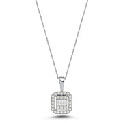 0.31 Karat Baguette Diamond Necklace
