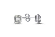 0.24 Karat Baguette Diamond Earrings