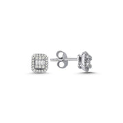 0.24 Karat Baguette Diamond Earrings