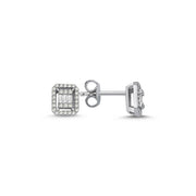 0.24 Karat Baguette Diamond Earrings