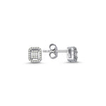 Load image into Gallery viewer, 0.19 Karat Baguette Diamond Earrings