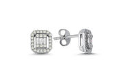 0.45 Karat Baguette Diamond Earrings