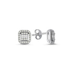 Load image into Gallery viewer, 0.45 Karat Baguette Diamond Earrings