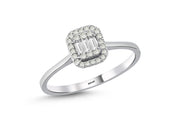 0.19 Karat Baguette Diamond Ring
