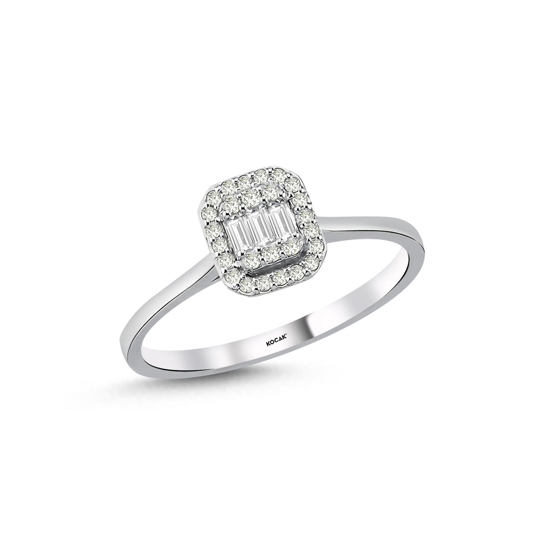 0.19 Karat Baguette Diamond Ring