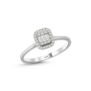 0.19 Karat Baguette Diamond Ring