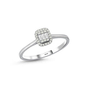 0.13 Karat Baguette Diamond Ring