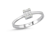 0.13 Karat Baguette Diamond Ring