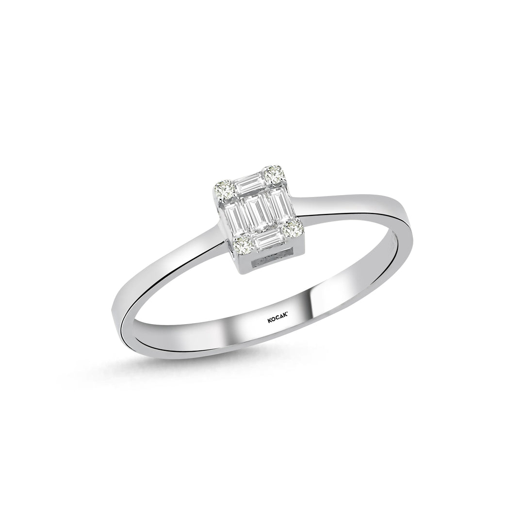 0.13 Karat Baguette Diamond Ring