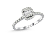0.27 Karat Baguette Diamond Ring