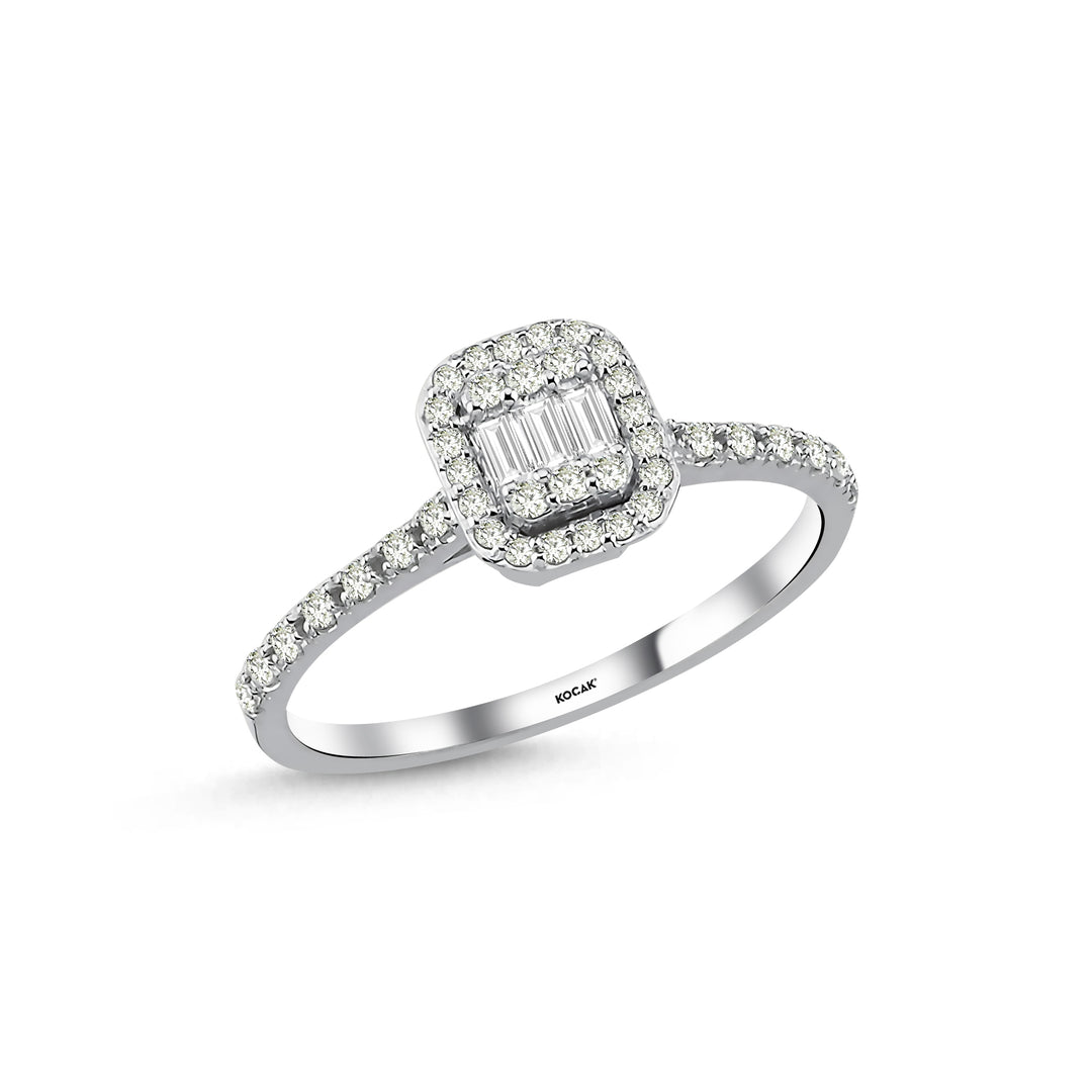 0.27 Karat Baguette Diamond Ring